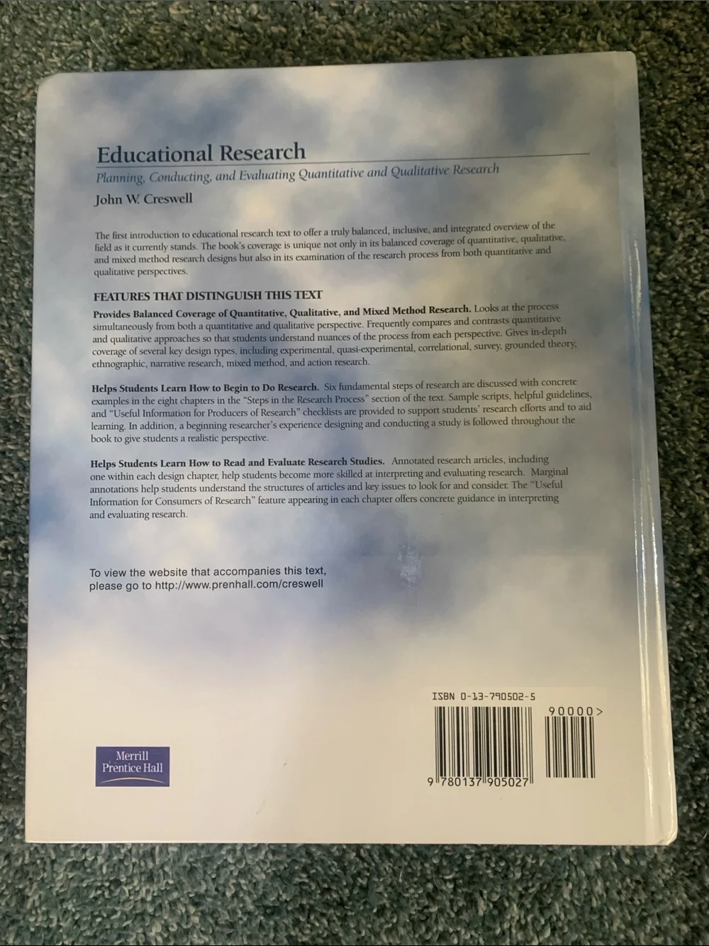 Educational Research Textbook - like new